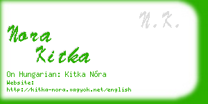 nora kitka business card